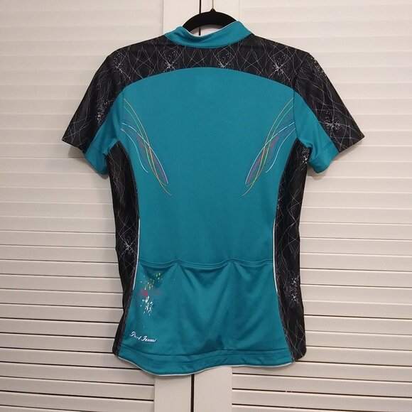 PEARL IZUMI Cycling Shirt 1/2 Zip Teal Green Womens Large - Picture 4 of 8